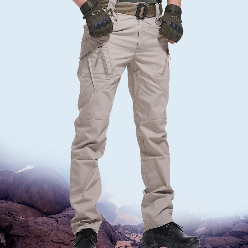 Mens Waterproof Cargo Pants Elastic Multiple Pocket Military Male Trousers Outdoor Joggers Pant Plus Size Tactical Pants Men