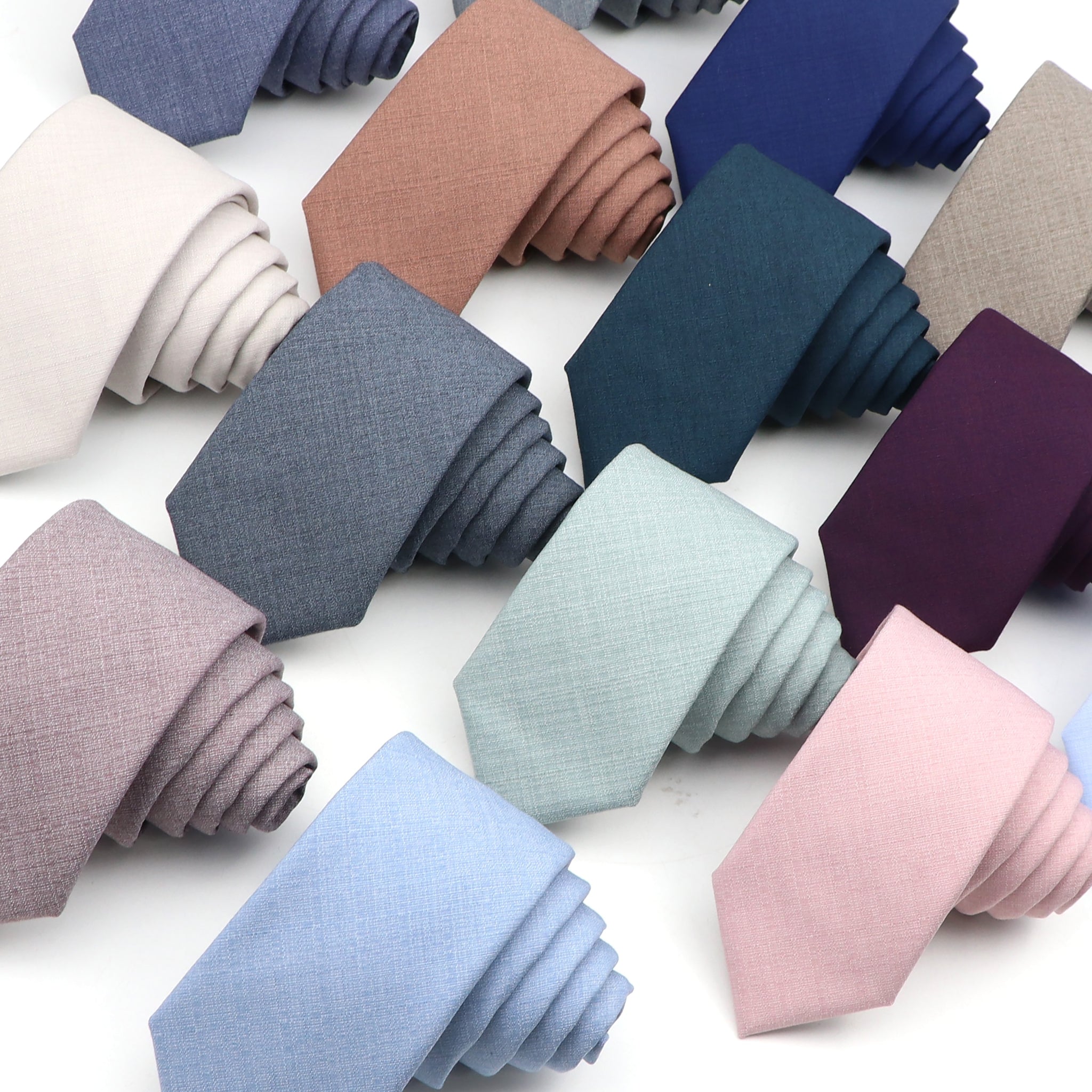 Fashion Neckties Classic Men's Slik Polyester Solid Color Tie For Business Party Wedding Suit Shirt Skinny Neck Ties Accessory