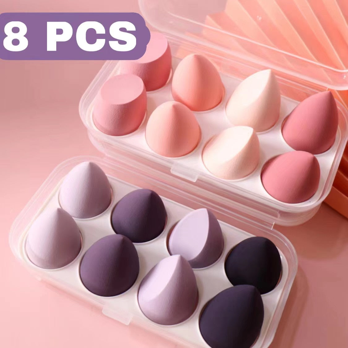 8 PCS Makeup puff  Sponge Cosmetics Powder Puff Foundation Wholesale Make-up for women Blender Makeup Tool Set Instruments